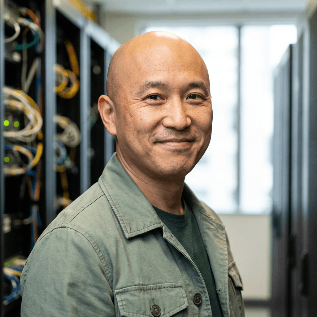 Marcus Chen headshot in a modern office